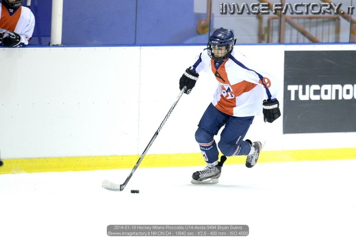 2014-01-18 Hockey Milano Rossoblu U14-Aosta 0494 Bryan Suevo